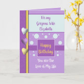 Verjaardag Vrouw de reden waarom ik paarse en geel Kaart (Gele Bloem)