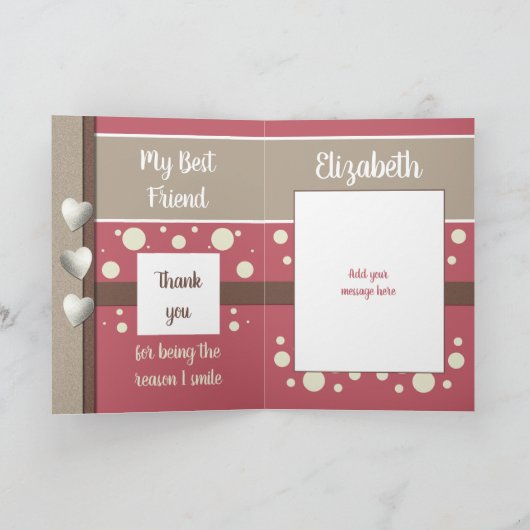 Verjaardag Vrouw de reden waarom ik roze en bruin Kaart (Binnen)