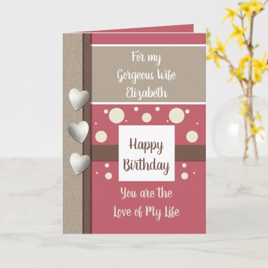 Verjaardag Vrouw de reden waarom ik roze en bruin  Kaart (Gele Bloem)