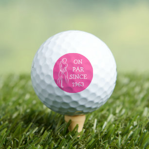 Verjaardag Vrouw Golfer Funny 60th happy Par Golfballen