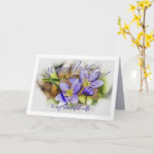Verjaardag vrouw - Hepatica wilde bloem Kaart (Gele Bloem)