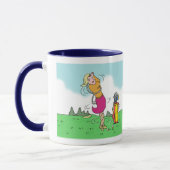 Verjaardag vrouwelijke golfer mok (Links)