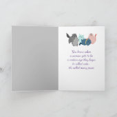 Verjaardag Vrouwen Verzamelen Katten Veel poten Hu Kaart (Binnen)