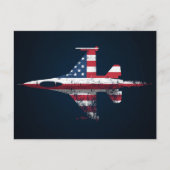 Verjaardag VS Patriottisch straaljager Briefkaart (Voorkant)