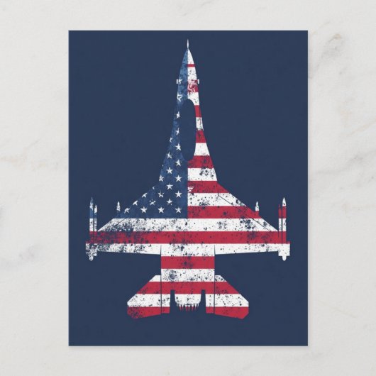 Verjaardag VS Patriottisch straaljager Briefkaart (Voorkant)