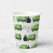 Verjaardag vuilniswagen papieren bekers (Links)