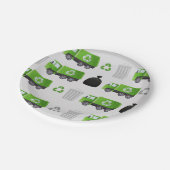 Verjaardag vuilniswagen papieren bordje (Gekanteld)