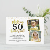 Verjaardag waardoor AGE er goed uitziet 2 foto's G Kaart (Staand voorkant)