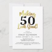 Verjaardag waardoor LEEFTIJD er goed uitziet Goud  Kaart (Voorkant)