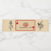 Verjaardag Waterfles Label, Alice Wonderland Waterfles Etiket (Enkel label)