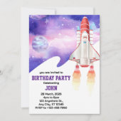 Verjaardag waterverf astronaut Galaxy Kaart (Voorkant)