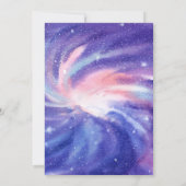 Verjaardag waterverf astronaut Galaxy Kaart (Achterkant)