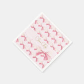 Verjaardag Waterverf Bow Schattige Roze Servet (Hoek)