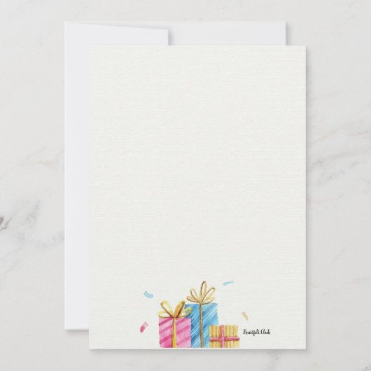 Verjaardag Waterverf Kaart (Achterkant)