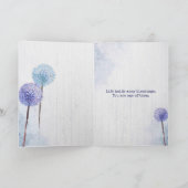 Verjaardag Waterverf Paardebloemen Kaart (Binnen)