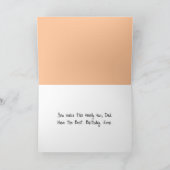 Verjaardag Waterverf Pap en Boy Vist Kaart (Binnen)