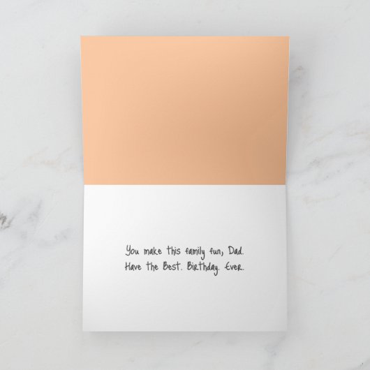 Verjaardag Waterverf Pap en Boy Vist Kaart (Binnen)