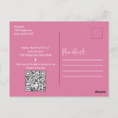 Verjaardag Waterverf Pink Flamingo Typografie Briefkaart (Achterkant)