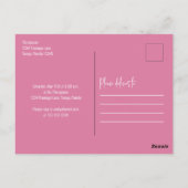 Verjaardag Waterverf Pink Let's Flamingle Briefkaart (Achterkant)