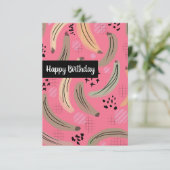Verjaardag Waterverf Plaintains Mangu Kaart (Staand voorkant)