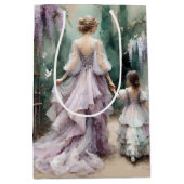 Verjaardag Waterverf Wisteria Garden Medium Cadeauzakje (Voorkant)