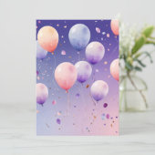 Verjaardag waterverf Wonderland Kaart (Staand voorkant)