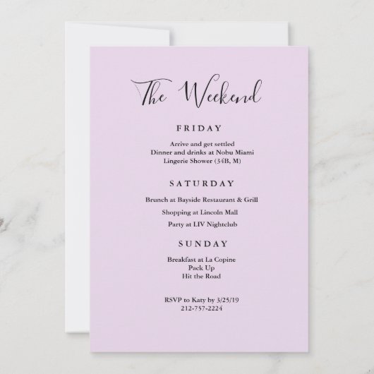 Verjaardag Weekend Tropische uitnodiging (Achterkant)