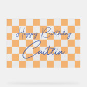 Verjaardag welkom acryl bord (Voorkant)