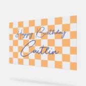 Verjaardag welkom acryl bord (Hoek)