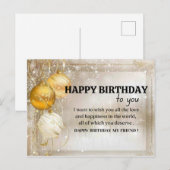 VERJAARDAG WENS KAART (Voorkant / Achterkant)