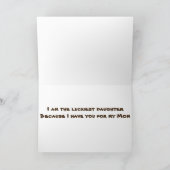 VERJAARDAG WENSEN **MAMA** VAN UW **DOCHTER** KAART (Binnen)