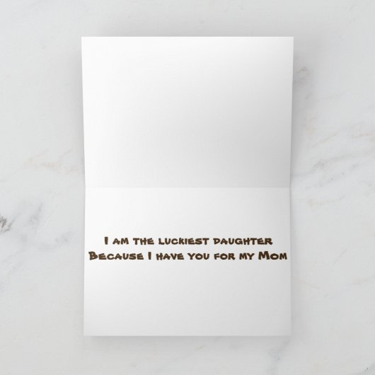 VERJAARDAG WENSEN **MAMA** VAN UW **DOCHTER** KAART (Binnen)