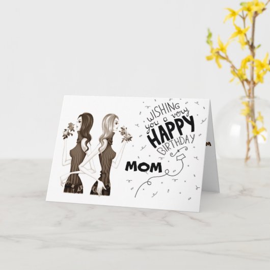 VERJAARDAG WENSEN **MAMA** VAN UW **DOCHTER** KAART (Gele Bloem)