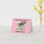 *VERJAARDAG* WENSEN VOOR MIJN *TWEELINGZUS* KAART (Gele Bloem)