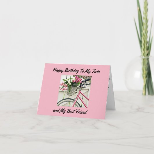 *VERJAARDAG* WENSEN VOOR MIJN *TWEELINGZUS* KAART (Voorkant)