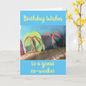 VERJAARDAG WENSEN VOOR VROUW *MEDEWERKER* KAART (Gele Bloem)