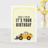 Verjaardag Wenskaart bouwtruck Kaart (Gele Bloem)