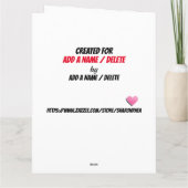 Verjaardag Wenskaart - leeftijd toevoegen - Alle k Kaart (Achterkant)