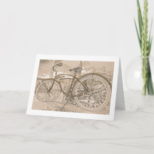 Verjaardag Wenskaart met  fiets Kaart