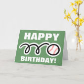 Verjaardag wenskaart met honkbal ontwerp kaart (Gele Bloem)