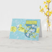 Verjaardag Wenskaart met  vogeltjes Kaart (Gele Bloem)