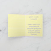 Verjaardag wenskaart "Single Candle" Kaart (Binnen)