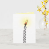 Verjaardag wenskaart "Single Candle" Kaart (Gele Bloem)