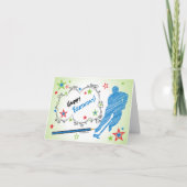 Verjaardag! Wenskaart van mannetjesschelp Kaart (Voorkant)