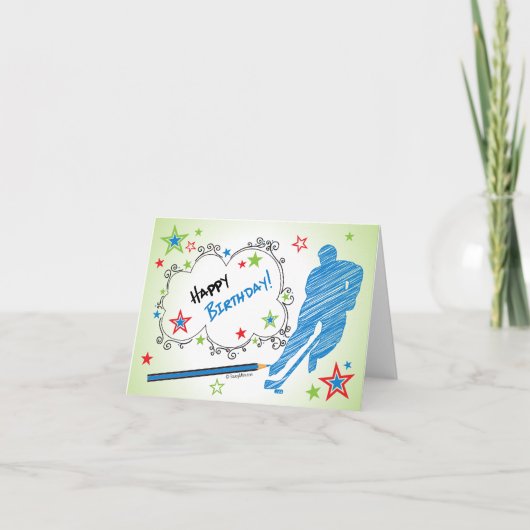 Verjaardag! Wenskaart van mannetjesschelp Kaart (Voorkant)