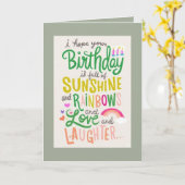 Verjaardag, Wenskaart, verticaal Kaart (Gele Bloem)