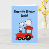 Verjaardag wenskaart voor kinderen | rode speelgoe kaart (Gele Bloem)