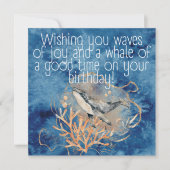 Verjaardag wenskaart Wensen u golven van vreugde! Feestdagenkaart (Voorkant)