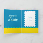 Verjaardag wenst dochter blauw groen kaart (Binnen)