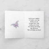 Verjaardag wenst dochter leeftijd 4 van een fee kaart (Binnen)